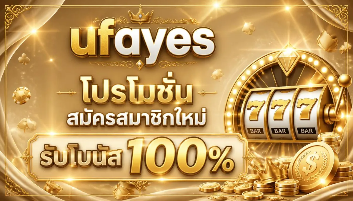 ufayes โปรโมชั่นสมัครสมาชิกใหม่ รับโบนัส 100%