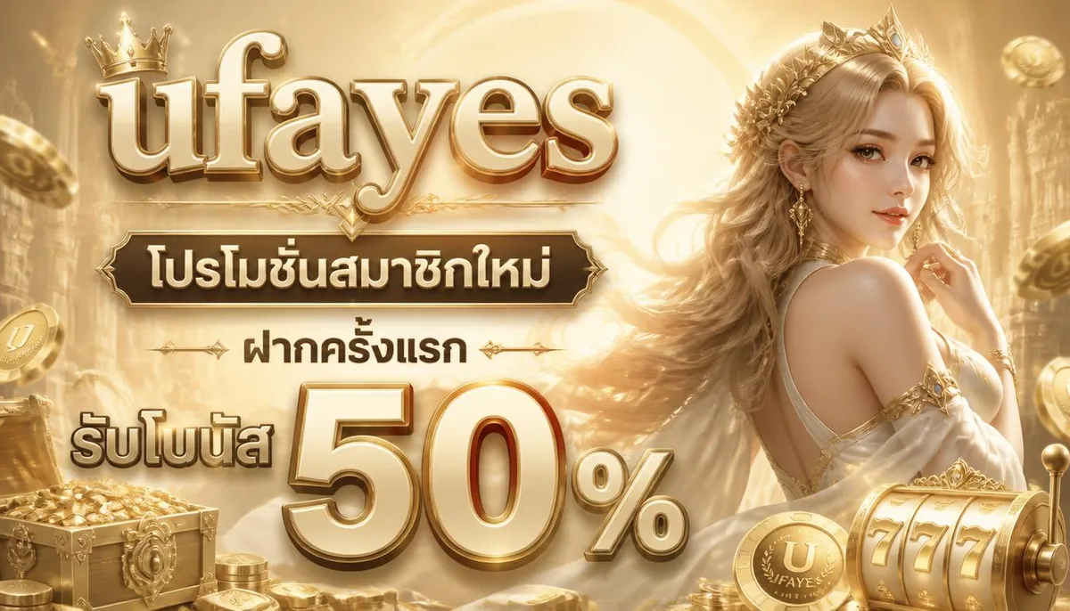 ufayes โปรโมชั่นสมาชิกใหม่ ฝากครั้งแรก รับโบนัส 50%