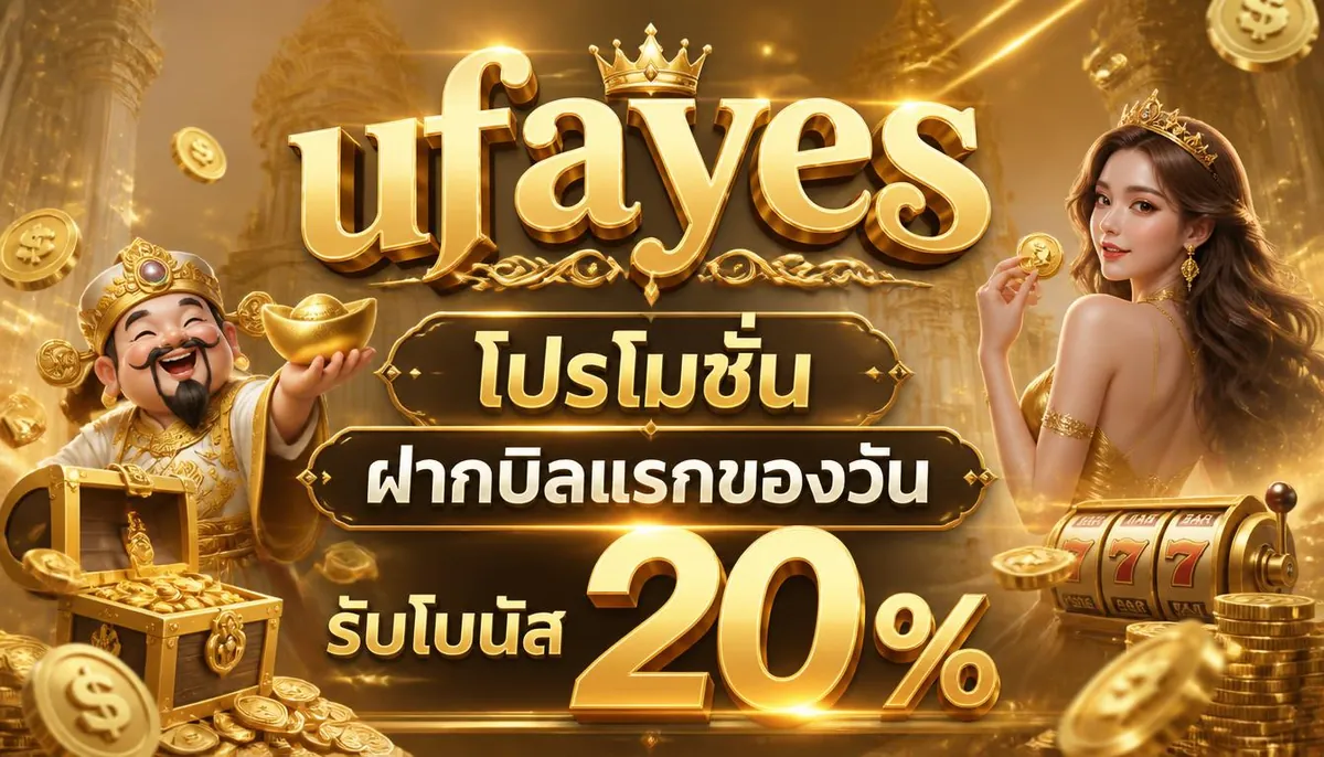 ufayes โปรโมชั่น ฝากบิลแรกของวัน รับโบนัส 20%